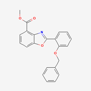 molecular formula C22H17NO4 B3248444 Methyl 2-(2-(benzyloxy)phenyl)benzo[d]oxazole-4-carboxylate CAS No. 186501-24-6