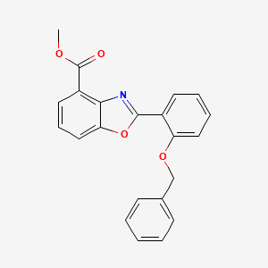 B3248444 Methyl 2-(2-(benzyloxy)phenyl)benzo[d]oxazole-4-carboxylate CAS No. 186501-24-6