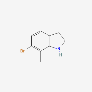 molecular formula C9H10BrN B3248446 6-Bromo-7-methyl-indoline CAS No. 186520-00-3