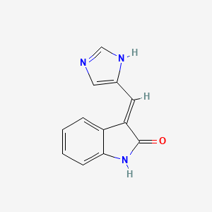 molecular formula C12H9N3O B3248458 (Z,E)-3-(咪唑-4-亚甲基)吲哚啉-2-酮 CAS No. 186611-44-9