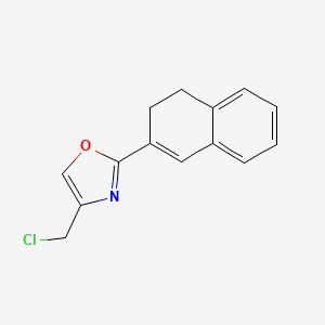 molecular formula C14H12ClNO B3248463 4-(Chloromethyl)-2-(3,4-dihydronaphthalen-2-yl)oxazole CAS No. 186895-43-2