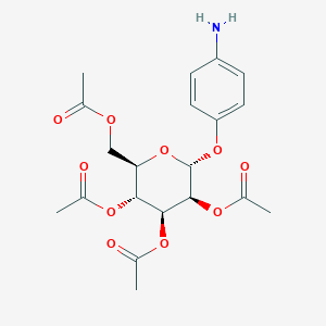 molecular formula C20H25NO10 B3248477 4-Aminophenyl 2,3,4,6-tetra-O-acetyl-a-D-mannopyranoside CAS No. 187146-99-2