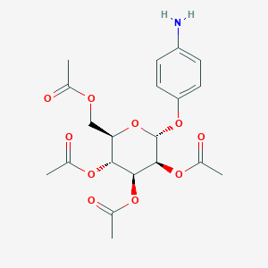 molecular formula C20H25NO10 B3248477 4-氨基苯基 2,3,4,6-四-O-乙酰基-α-D-甘露吡喃糖苷 CAS No. 187146-99-2