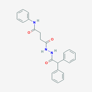 molecular formula C24H23N3O3 B324848 4-[2-(diphenylacetyl)hydrazino]-4-oxo-N-phenylbutanamide 