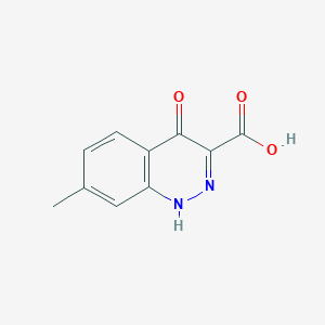 molecular formula C10H8N2O3 B3248488 7-Methyl-4-oxo-1,4-dihydrocinnoline-3-carboxylic acid CAS No. 187231-23-8