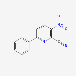 molecular formula C12H7N3O2 B3248492 3-Nitro-6-phenylpicolinonitrile CAS No. 187242-91-7