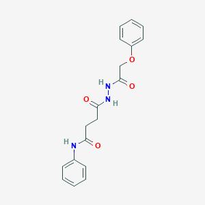 molecular formula C18H19N3O4 B324850 4-oxo-4-[2-(phenoxyacetyl)hydrazino]-N-phenylbutanamide 