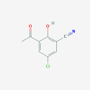 molecular formula C9H6ClNO2 B3248507 3-Acetyl-5-chloro-2-hydroxybenzonitrile CAS No. 187273-03-6