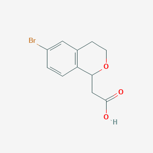 molecular formula C11H11BrO3 B3248531 (6-Bromoisochroman-1-yl)acetic acid CAS No. 187667-63-6