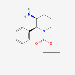 molecular formula C16H24N2O2 B3248539 (2S,3S)-3-Amino-1-tert-butoxycarbonyl-2-phenylpiperidine CAS No. 187679-58-9