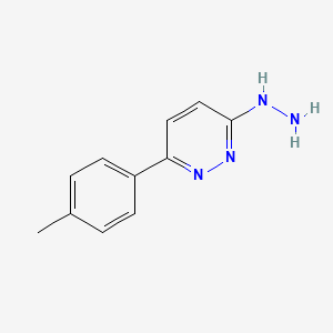 molecular formula C11H12N4 B3248541 [6-(4-甲基苯基)哒嗪-3-基]肼 CAS No. 18772-77-5