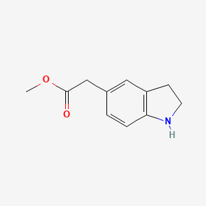 molecular formula C11H13NO2 B3248582 Methyl 2-(2,3-dihydro-1H-indol-5-yl)acetate CAS No. 188111-62-8