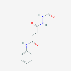 molecular formula C12H15N3O3 B324859 4-(2-acetylhydrazino)-4-oxo-N-phenylbutanamide 