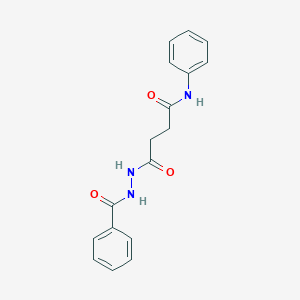 molecular formula C17H17N3O3 B324861 4-(2-benzoylhydrazino)-4-oxo-N-phenylbutanamide 