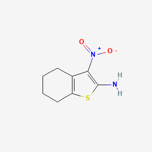 molecular formula C8H10N2O2S B3248639 2-Amino-3-nitro-4,5,6,7-tetrahydrobenzothiophene CAS No. 188411-46-3