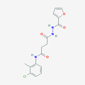 molecular formula C16H16ClN3O4 B324865 N-(3-chloro-2-methylphenyl)-4-[2-(2-furoyl)hydrazino]-4-oxobutanamide 