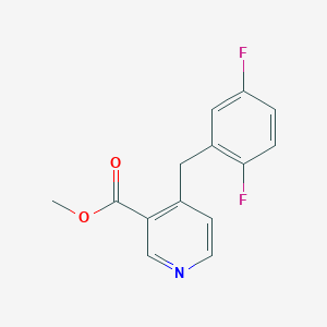 molecular formula C14H11F2NO2 B3248656 Methyl 4-(2,5-difluorobenzyl)nicotinate CAS No. 188439-71-6