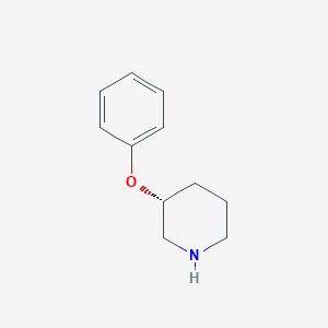 molecular formula C11H15NO B3248658 (3R)-3-Phenoxypiperidine CAS No. 1885089-47-3