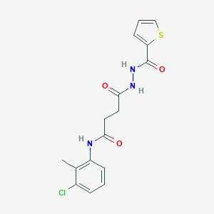 molecular formula C16H16ClN3O3S B324866 N-(3-chloro-2-methylphenyl)-4-oxo-4-[2-(2-thienylcarbonyl)hydrazino]butanamide 
