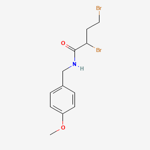 molecular formula C12H15Br2NO2 B3248663 2,4-dibromo-N-[(4-methoxyphenyl)methyl]butanamide CAS No. 188532-62-9
