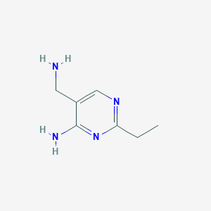 molecular formula C7H12N4 B3248672 5-(氨甲基)-2-乙基嘧啶-4-胺 CAS No. 1886-36-8