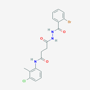 4-[2-(2-bromobenzoyl)hydrazino]-N-(3-chloro-2-methylphenyl)-4-oxobutanamide