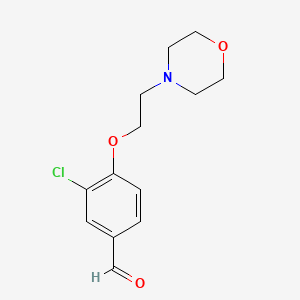 molecular formula C13H16ClNO3 B3248756 3-Chloro-4-[2-(morpholin-4-yl)ethoxy]benzaldehyde CAS No. 1890-83-1