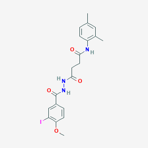 molecular formula C20H22IN3O4 B324876 N-(2,4-dimethylphenyl)-4-[2-(3-iodo-4-methoxybenzoyl)hydrazino]-4-oxobutanamide 