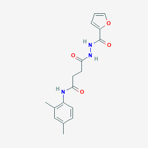 molecular formula C17H19N3O4 B324877 N-(2,4-dimethylphenyl)-4-[2-(2-furoyl)hydrazino]-4-oxobutanamide 