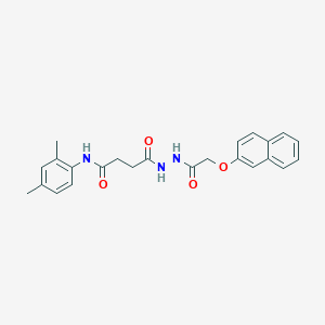 molecular formula C24H25N3O4 B324879 N-(2,4-dimethylphenyl)-4-{2-[(2-naphthyloxy)acetyl]hydrazino}-4-oxobutanamide 