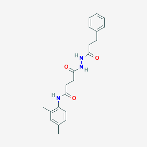 molecular formula C21H25N3O3 B324882 N-(2,4-dimethylphenyl)-4-oxo-4-[2-(3-phenylpropanoyl)hydrazino]butanamide 