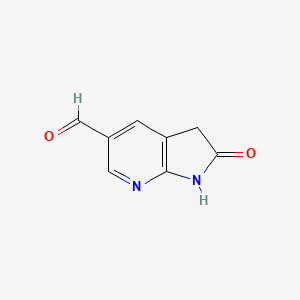 molecular formula C8H6N2O2 B3248825 2,3-Dihydro-2-oxo-1H-pyrrolo[2,3-B]pyridine-5-carboxaldehyde CAS No. 189563-98-2