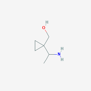 molecular formula C6H13NO B3248842 [1-(1-Aminoethyl)cyclopropyl]methanol CAS No. 1896847-05-4