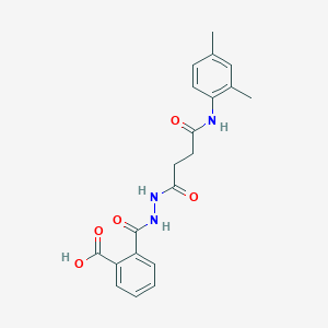 molecular formula C20H21N3O5 B324885 2-({2-[4-(2,4-Dimethylanilino)-4-oxobutanoyl]hydrazino}carbonyl)benzoic acid 