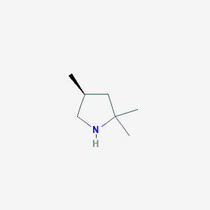 molecular formula C7H15N B3248853 (4S)-2,2,4-trimethylpyrrolidine CAS No. 1897428-37-3