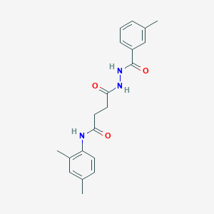 molecular formula C20H23N3O3 B324886 N-(2,4-dimethylphenyl)-4-[2-(3-methylbenzoyl)hydrazino]-4-oxobutanamide 