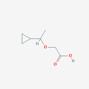 molecular formula C7H12O3 B3248863 2-(1-cyclopropylethoxy)Acetic acid CAS No. 189956-03-4