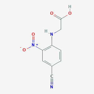 molecular formula C9H7N3O4 B3248877 N-(4-氰基-2-硝基苯基)甘氨酸 CAS No. 19005-68-6