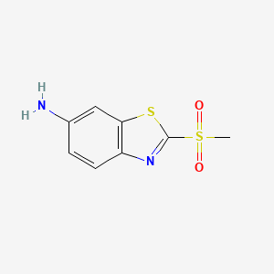 molecular formula C8H8N2O2S2 B3248897 6-Benzothiazolamine, 2-(methylsulfonyl)- CAS No. 19014-44-9