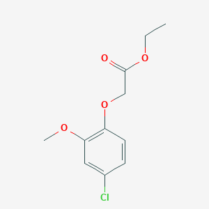 molecular formula C11H13ClO4 B3248917 Ethyl 2-(4-chloro-2-methoxyphenoxy)acetate CAS No. 19048-76-1