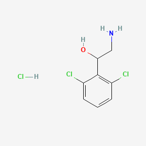 molecular formula C8H10Cl3NO B3248935 2-Amino-1-(2,6-dichlorophenyl)ethan-1-ol hydrochloride CAS No. 19062-17-0