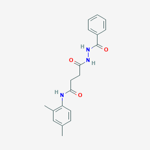 molecular formula C19H21N3O3 B324895 4-(2-benzoylhydrazino)-N-(2,4-dimethylphenyl)-4-oxobutanamide 
