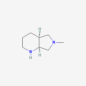 molecular formula C8H16N2 B3248955 (4aS,7aS)-6-methyl-1,2,3,4,4a,5,7,7a-octahydropyrrolo[3,4-b]pyridine CAS No. 1909286-87-8