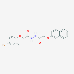 molecular formula C21H19BrN2O4 B324896 2-(4-bromo-2-methylphenoxy)-N'-[(2-naphthyloxy)acetyl]acetohydrazide 