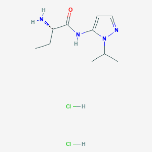 molecular formula C10H20Cl2N4O B3248970 (2S)-2-amino-N-[1-(propan-2-yl)-1H-pyrazol-5-yl]butanamide dihydrochloride CAS No. 1909288-42-1