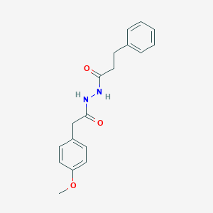 molecular formula C18H20N2O3 B324898 N'-[(4-methoxyphenyl)acetyl]-3-phenylpropanohydrazide 