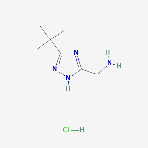 molecular formula C7H15ClN4 B3249021 (5-tert-butyl-1H-1,2,4-triazol-3-yl)methanamine hydrochloride CAS No. 1909312-51-1