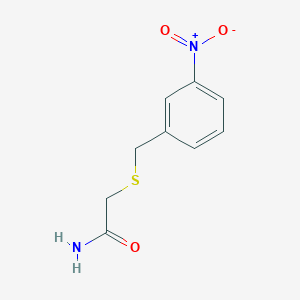 molecular formula C9H10N2O3S B3249041 2-{[(3-Nitrophenyl)methyl]sulfanyl}acetamide CAS No. 1909326-11-9