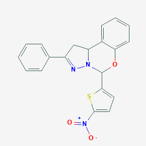 molecular formula C20H15N3O3S B324907 5-(5-Nitro-2-thienyl)-2-phenyl-1,10b-dihydropyrazolo[1,5-c][1,3]benzoxazine 