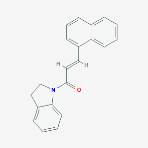 molecular formula C21H17NO B324909 1-[(2E)-3-(1-naphthyl)-2-propenoyl]indoline 